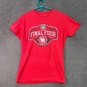 Houston Cougars Final Four NCAA Men's Basketball Red T Shirt Medium
